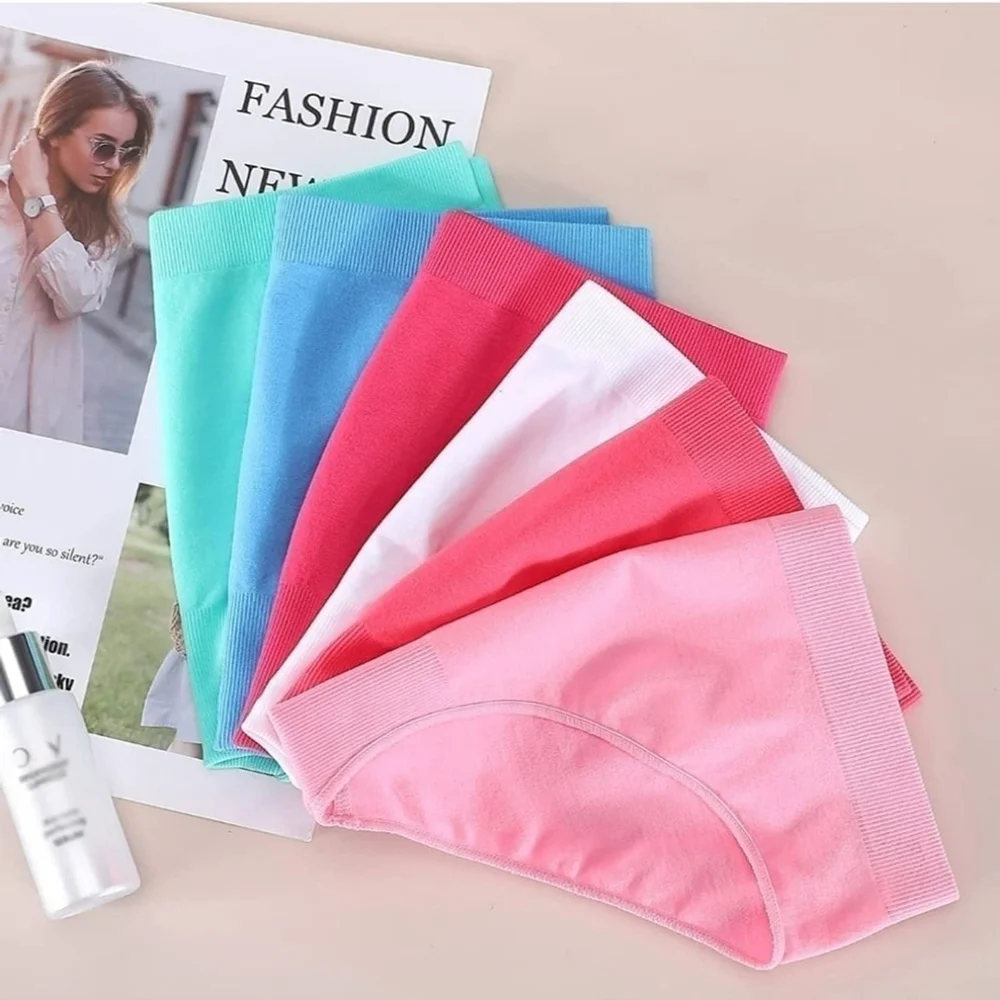 GIRLS Comfortable Seamless Underwear Hipster Panties Multipack